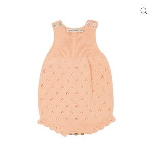 Adorable Peach Knit baby romper